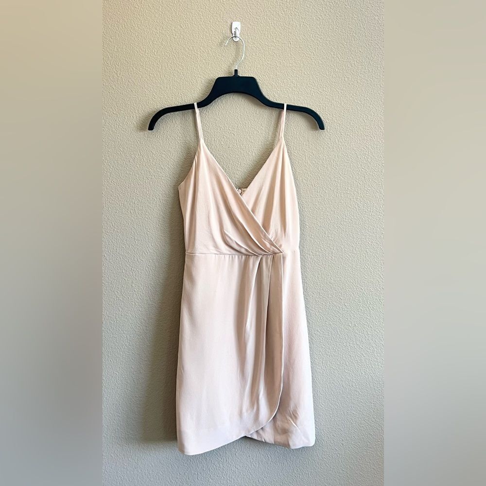 Lavender Brown 100% Silk Wrap Dress